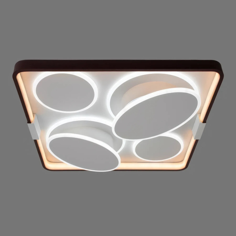 Стельова світлодіодна люстра Sirius 211W з круглими плафонами 3000-6500К біло-коричнева IP20 1967