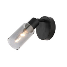 Бра настенное Valeso с затемненным плафоном под одну лампу Е14 черное IP20 G 74755/1 SM Matte Black