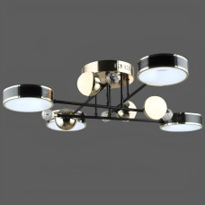 Потолочная светодиодная люстра Sirius 117W акриловая 3000-6500К черно-золотая IP20 B YH1101/4+4 BK+FGD