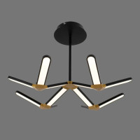 Стельова світлодіодна люстра Sirius 128W з металевим каркасом 3000-6500К чорна IP20 8901-4