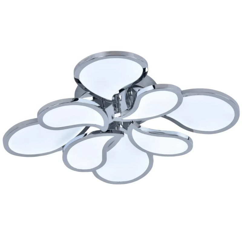 Стельова світлодіодна люстра Sirius 134W на вісім плафонів 3000-6500К хром IP20 2904-8