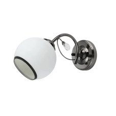 Бра настенное Valeso со стеклянным плафоном под лампу Е27 черно-перламутровая IP20 G 07465/1W Pearl black