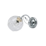 Бра настінне Valeso зі скляним плафоном під лампу Е27 хром IP20 G 07468/1W Chrome 40W