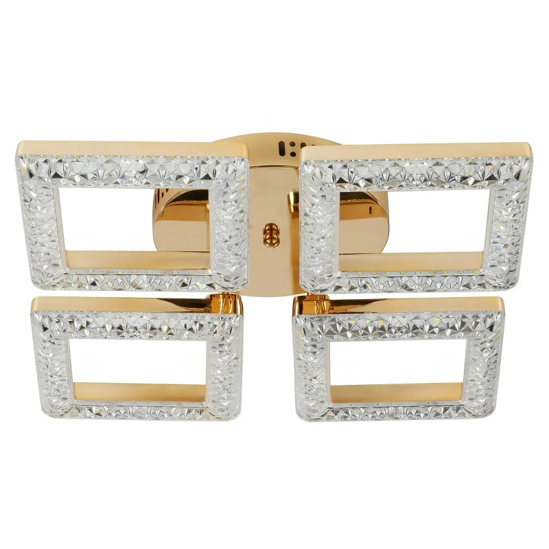 Потолковая светодиодная люстра 80W Sirius с акриловыми плафонами 3000-6500К золотая IP20 G 2726/4 GD 40