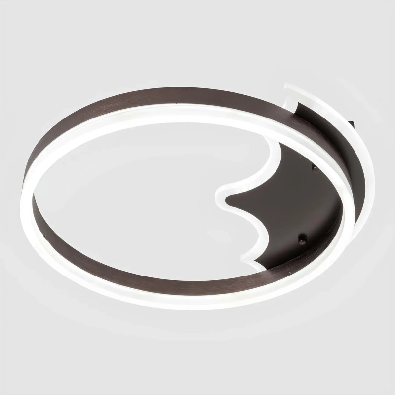 Стельова світлодіодна люстра 80W Sirius з круглим плафоном 3000-6500К коричнева IP20 N 5198/400 80W