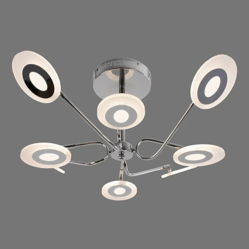 Потолочная светодиодная люстра Sirius 102W на восемь плафонов 3000-6500К хром IP20 8929-8 102W