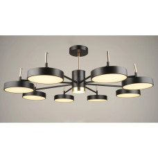Потолочная светодиодная люстра Sirius 102W с круглыми плафонами 3000-6500К черная IP20 B N4192/8 BK+FGD