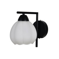 Бра настінне Valeso з металевим каркасом під одну лампу Е27 чорне IP20 BD662-1 BK