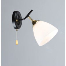 Бра настенное Valeso с веревочным выключателем под лампу Е27 черное/медь IP20 N6602/1W 60WБра N6602/1W