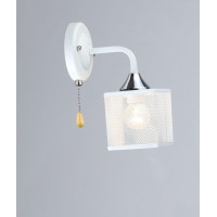 Бра настенное Valeso с одним плафоном в сетку под лампу Е27 белое/хром IP20 B N6637/1W 60W
