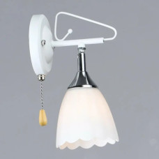 Бра настенное Valeso с поворотным плафоном под одну лампу Е27 белое/хром IP20 B N6684/1W 60W