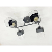 Потолочная Люстра на 4 плафона Valeso 91134/4 (Черный+Хром)