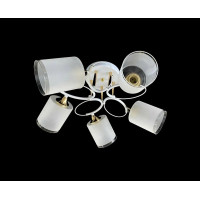 Потолочная Люстра на 5 плафонов Valeso 6945B/5 (Белый+Хром)