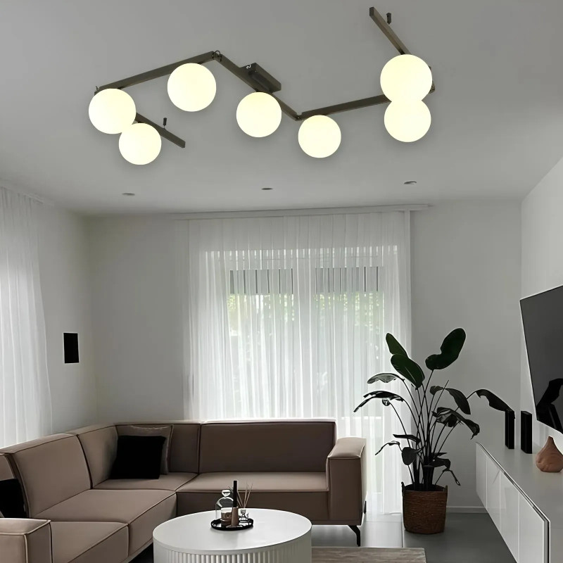 Стельова люстра регульована VALESO на сім плафонів під лампу Е14 чорна IP20 BX84016-7 BK