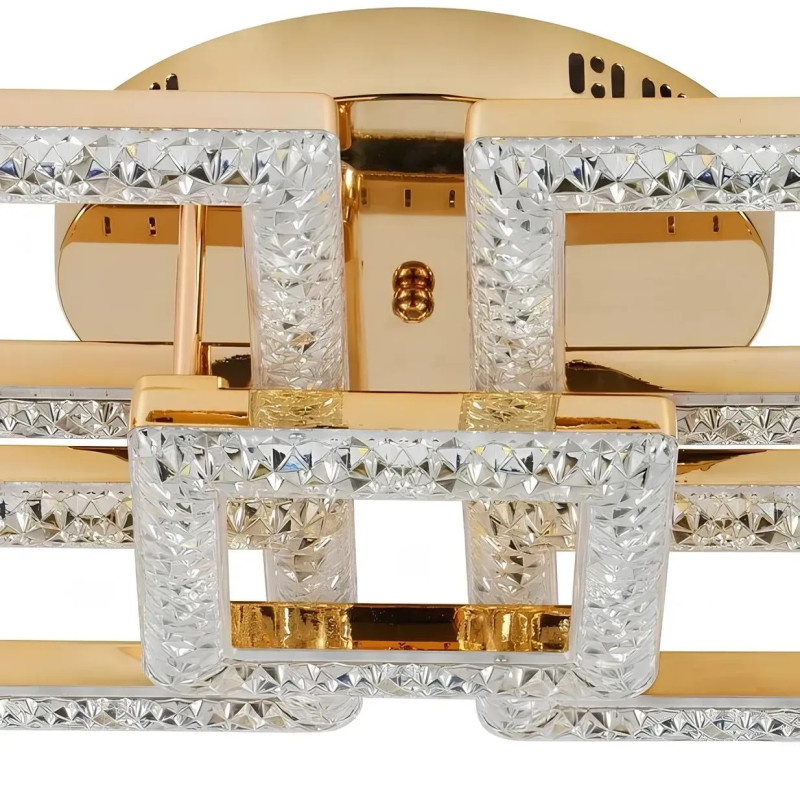 Потолочная светодиодная люстра 100W Sirius с пультом д/у 3000-6500К золотая IP20 G 2726/4+1SM GD 50W*2