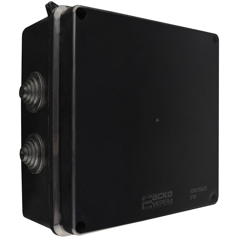 Коробка розподільча 150х150х70 IP65 АСКО Jet Black A0150170035