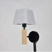 Бра настенное Valeso в классическом стиле под одну лампу Е27 черное IP20 V15-1B BK