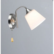 Бра настенное Valeso с круглым плафоном под лампу Е27 никель IP20 B N6599/1W SN