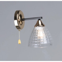 Бра настенное Valeso с выключателем под одну лампу Е27 черное/хром IP20 B K2284/1W CH+BK 40W