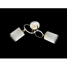 Стельова Люстра на 2 плафони Valeso 6945B/2 (Білий+Хром)