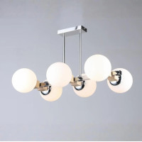 Стельова люстра Valeso на шість сферичних плафонів під лампу Е27 хром IP20 B NQ6625/6 CR