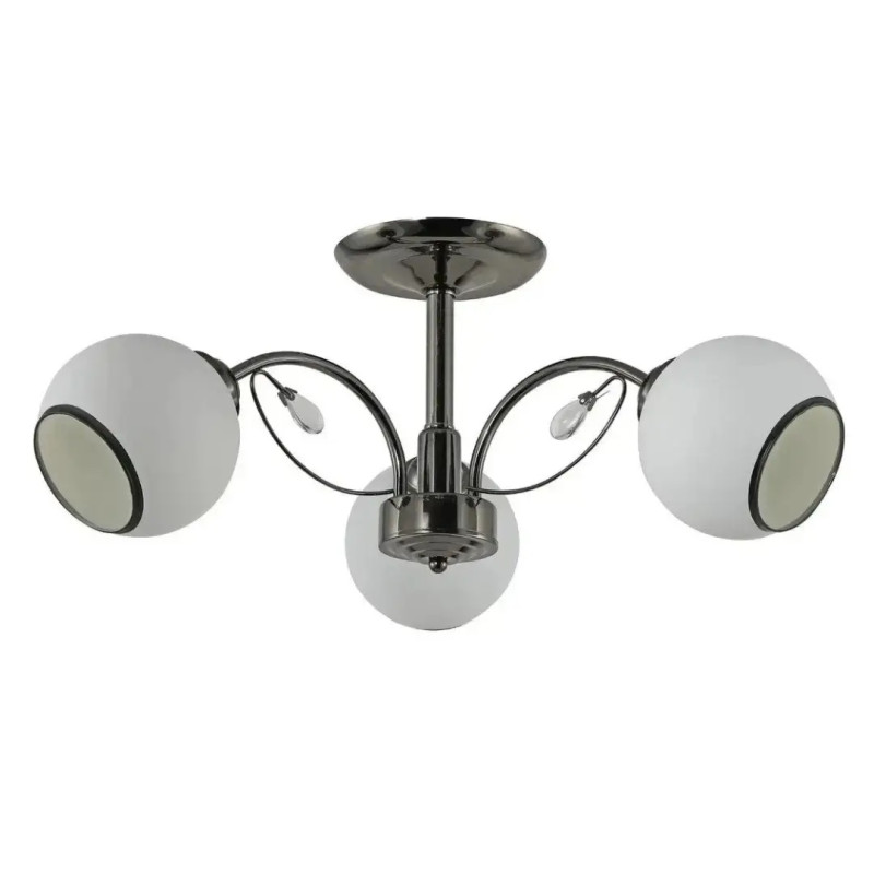 Потолочная люстра Valeso на три круглых плафона под лампу Е27 перламутрово-черная IP20 G 07465/3 Pafrl b
