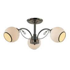 Стельова люстра Valeso на три круглі плафони під лампу Е27 перламутрово-чорна IP20 G 07465/3 Pafrl b