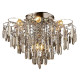 Стельова люстра кришталева Sirius під чотири лампи Е27 і вбудованими LED лампами IP20 Е1829/4+4