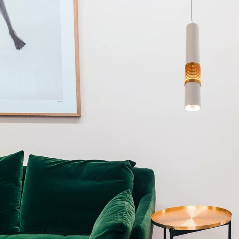 Люстра подвесная Sirius с плафоном под лампу MR16 белая IP20 RT536 WT+GD