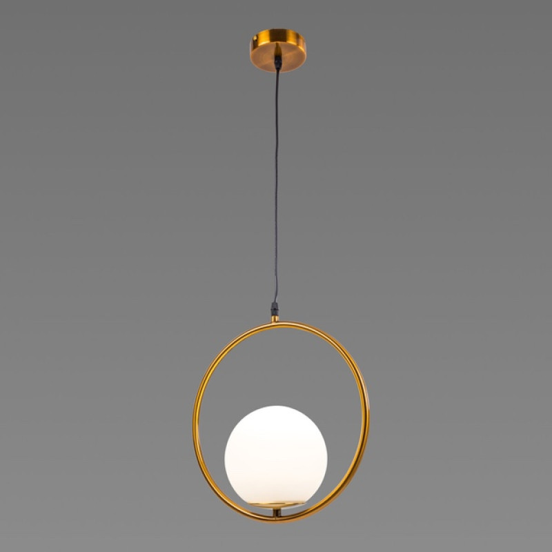 Люстра подвесная Sirius со стеклянным плафоном под лампу Е27 бронзовая IP20 Ш 2003/1AB 60W