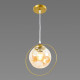 Люстра подвесная Sirius со стеклянным плафоном под лампу Е27 золотая IP20 Л 7369/1A CG
