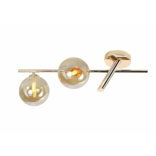 Стельова люстра VALESO на два кулясті плафони під лампу Е14 золота IP20 BX84015-2 GD