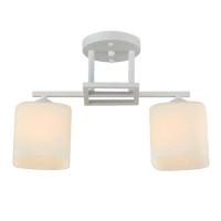 Стельова люстра Valeso на два матових плафони під лампу Е27 біла IP20 G 07473/2 Matte White