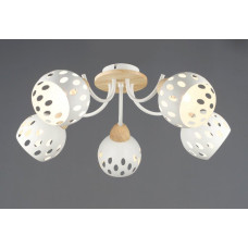 Потолочная люстра Valeso на пять плафонов с перфорациями под лампу Е27 белая IP20 B N6655/5