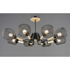 Потолочная люстра Valeso на восемь металлических плафонов под лампу Е27 черная IP20 N6620/8