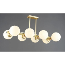 Потолочная люстра Valeso на восемь плафонов в форме шара под лампу Е27 золотая IP20 B NQ6625/8 GD