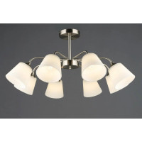 Потолочная люстра Valeso на восемь стеклянных плафонов под лампу Е27 никель IP20 B N6599/8 SN