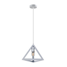Люстра підвісна у формі піраміди Sirius на один плафон під лампу Е27 біла IP20 TY-5205 WH 40W