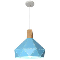 Люстра підвісна з фігурним плафоном під лампу Е27 блакитна IP20 Sirius PL018-M 60W