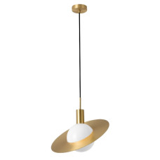 Люстра подвесная с плафоном-диском под лампу Е27 золотой корпус IP20 Sirius PL052 60W