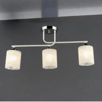 Потолочная люстра Valeso на три стеклянных плафона под лампу Е27 белая/хром IP20 B A4418/3