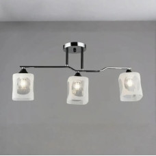 Потолочная люстра Valeso на три стеклянных плафона под лампу Е27 хром/черная IP20 B K2284/3 CH+BK