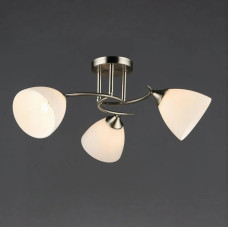 Стельова люстра Valeso на три скляні плафони під лампу Е27 нікель IP20 B N6681/3 SN