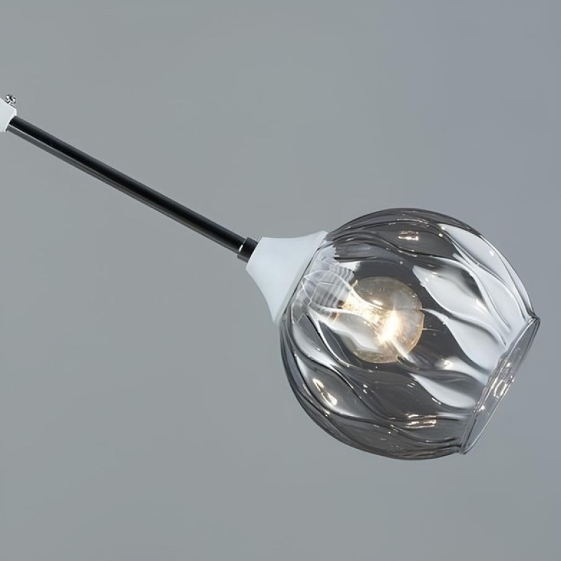 Люстра стельова Sirius на два рельєфні плафони під лампу Е27 біла/хром IP20 B A4160/2 CH+WT 