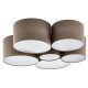 Люстра стельова Sirius на шість круглих тканинних плафонів під лампу Е27 коричнева IP20 H262-6B 360W