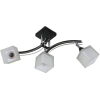 Потолочная люстра Sirius на три квадратных плафона под лампу Е27 черная/белая IP20 B N1435/3 180W