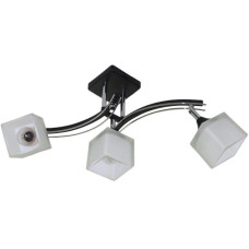 Потолочная люстра Sirius на три квадратных плафона под лампу Е27 черная/белая IP20 B N1435/3 180W