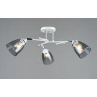 Люстра стельова Sirius на три плафони з поворотним механізмом під лампу Е27 біла/хром IP20 B A4091/3 180W