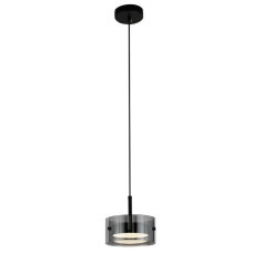 Підвісна LED люстра 24W Sirius з регульованою висотою 3000-6500K чорна IP20 G 92979A/1 Smoke 24W