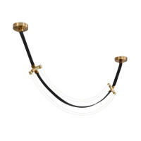 Підвісна LED люстра 30W VALESO з металевим каркасом 4000К чорна IP20 THD63856-1500 30W